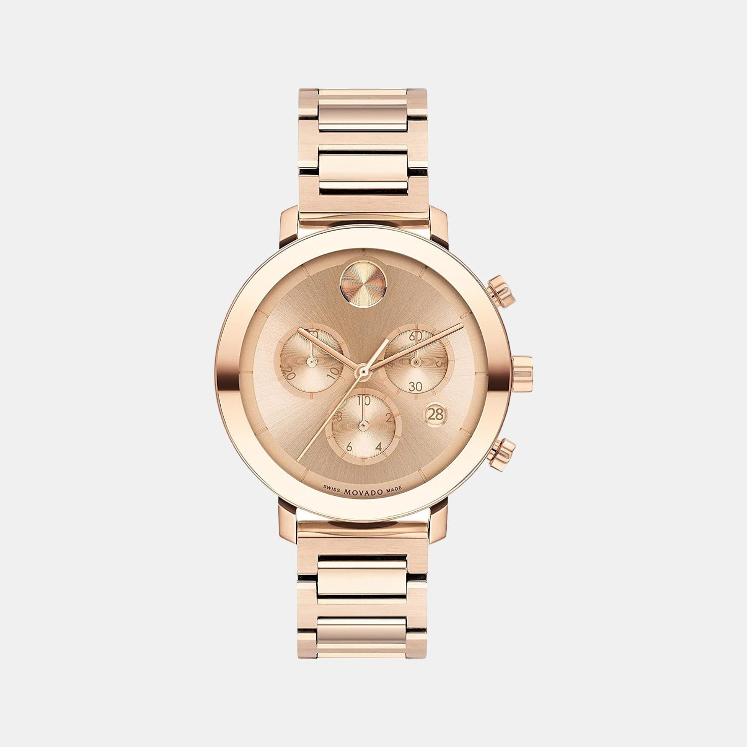 Bold Evolution Women Quartz Rose Gold Dial Chronograph Stainless Steel Watch 3600789